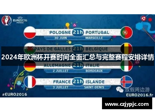 2024年欧洲杯开赛时间全面汇总与完整赛程安排详情 2024年欧洲杯开赛时间全面汇总与完整赛程安排详情